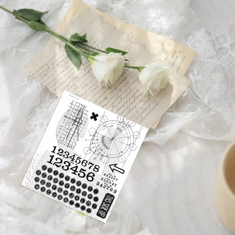 Timbro trasparente per modelli di creazione di carte carte natalizie di san valentino e diario di ritagli fai da te