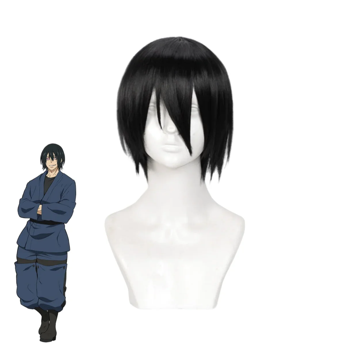 Disfraz de Anime Fire Force Shinmon Benimaru, uniforme de práctica japonés azul, Tops, peluca para hombre adulto, traje de Carnaval de Halloween 2025