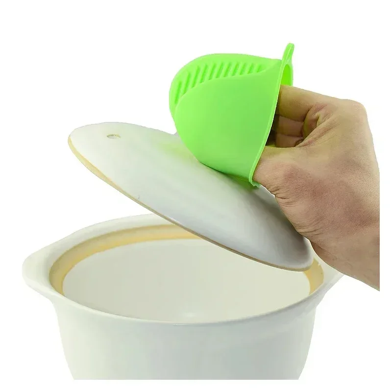 Silicone Oven Mitts Heat Resistant 2pcs Non Slip Pinch Grips Pot Holder for Kitchen Cooking Baking and Roasting view 4