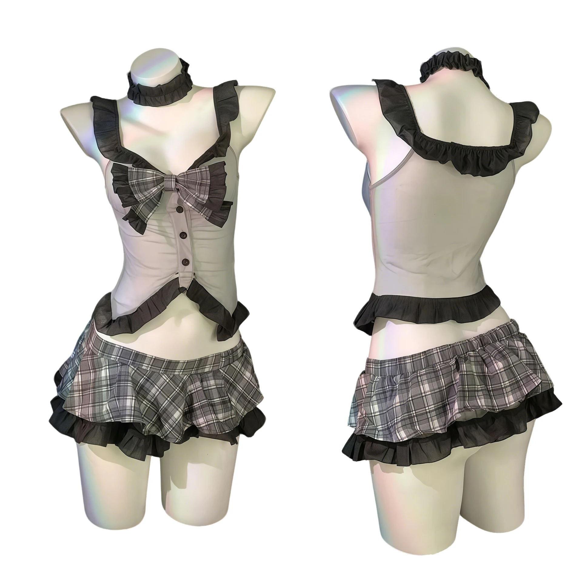 

Sexy lingerie, sexy JK short skirt, pure desire style, frivolous campus role-playing uniform set, pure desire, charming maid set
