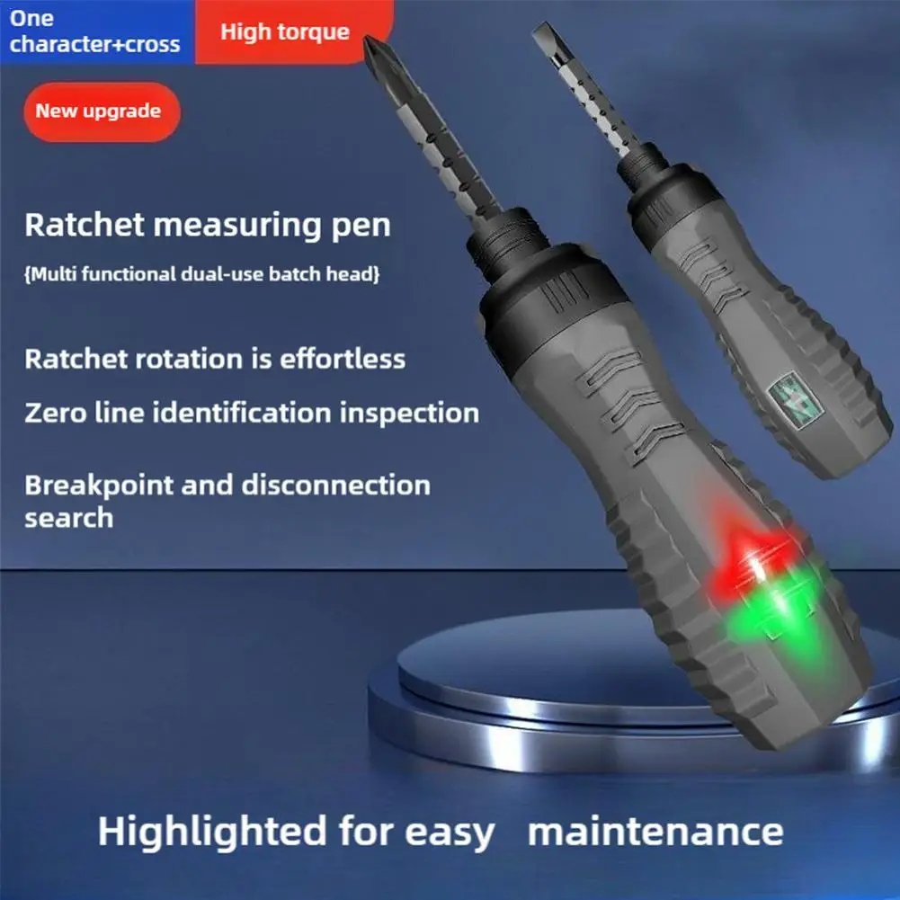 2-in-1 High Torque Strong Magnetic Screwdriver Electricity Non Contact Voltage Detector Electric Pen Digital Electrical Tes