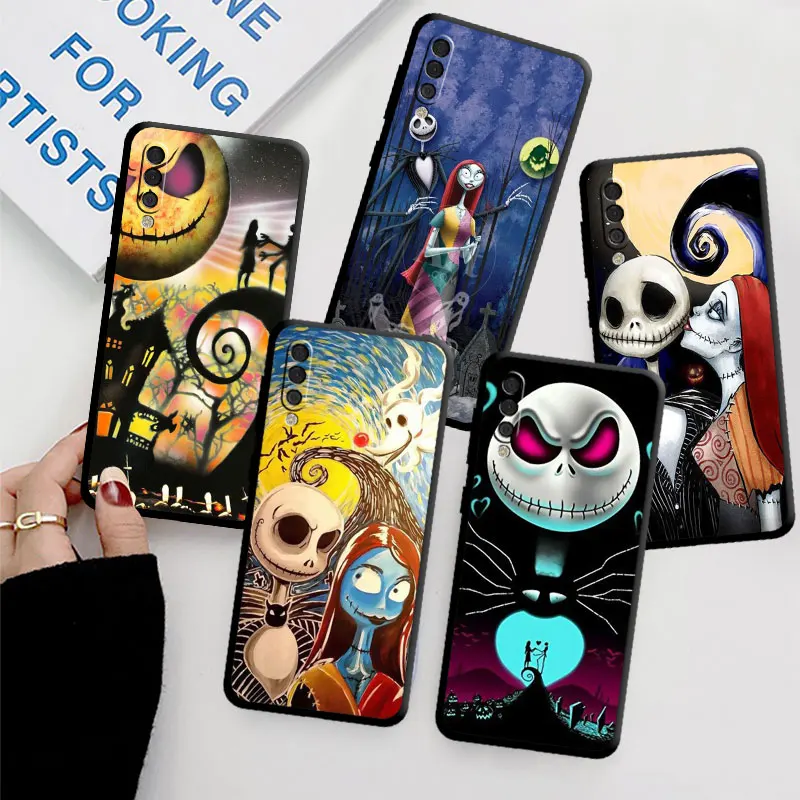 Funda For Samsung Galaxy A50 Note 20 Ultra 10 Plus 9  8 A20 A30 A10e A03s A04s M51 M13 A91 Phone Case Nightmare Before Christmas