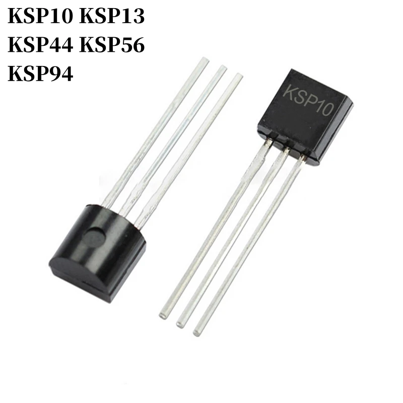 100~10000Pcs KSP10 KSP13 KSP44 KSP56 KSP94 DIP Transistor TO-92 PNP NPN Bipolar Amplifier Transistor