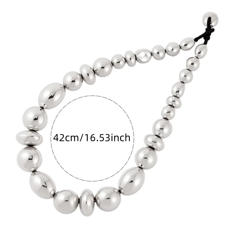 Round bead personalized necklace retro simple size bead necklace necklace necklace necklace accessories for women to wear