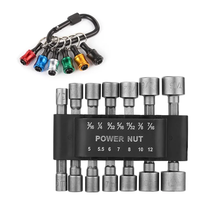 ХОРОШО-14 шт. Силовые гайки, набор сверл, набор инструментов, метрический торцевой ключ, винт, шестигранные ключи 1/4 дюйма, 6 шт., шестигранные ключи 1/4 дюйма