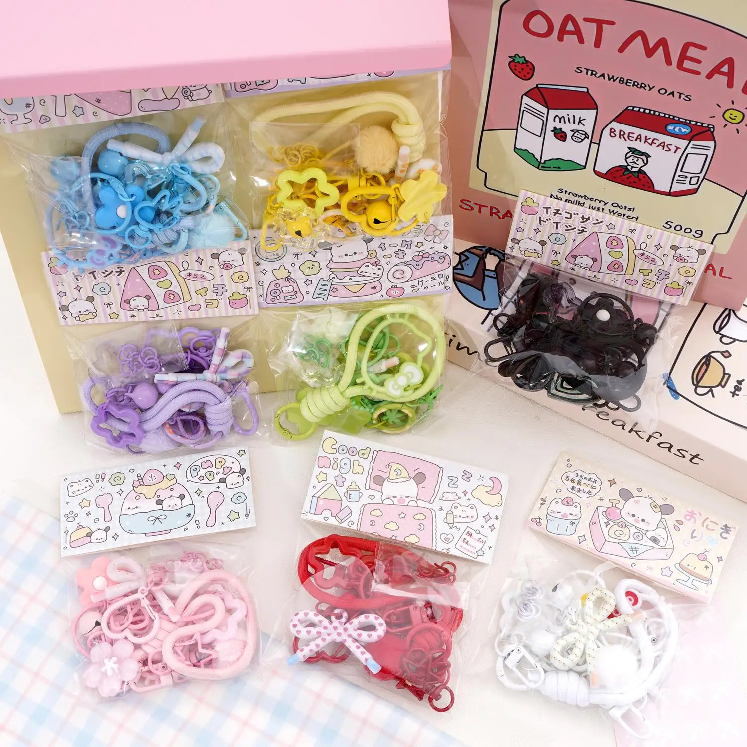 New Style 10Pcs/set Perler Beads Pendants Diy Keychain Material Kit For Jewelry DIY Handmade Making Bag Charms Accessories - view 6