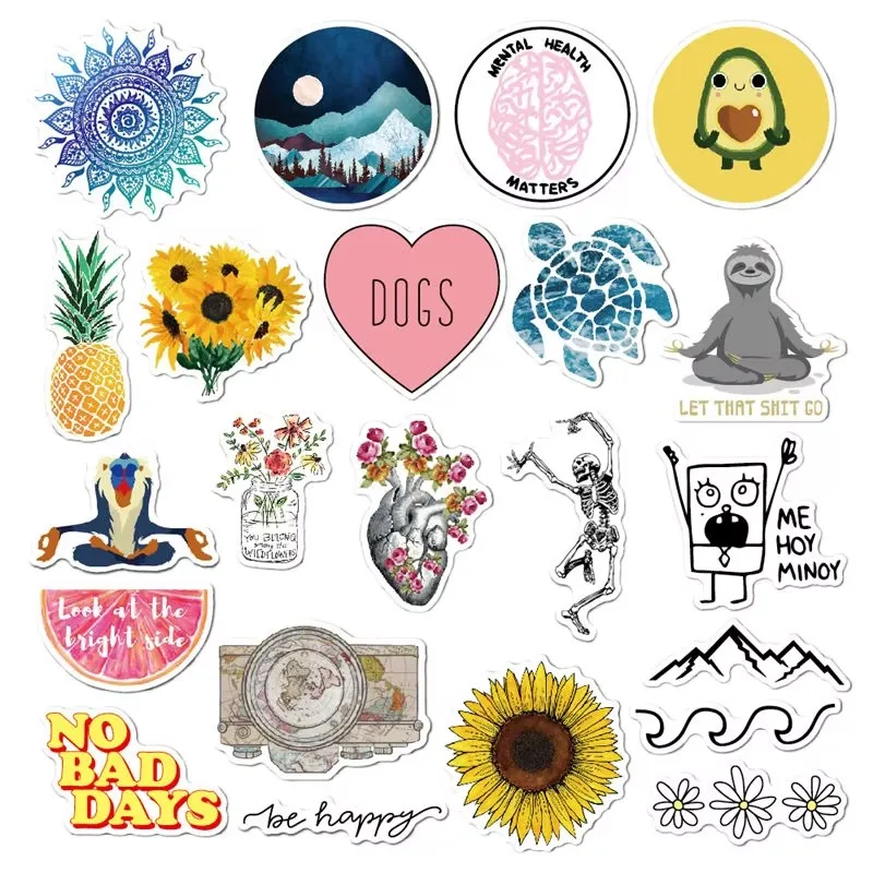 

Sticker for Macbook 22/45 Pcs/Pack Cute Vinyl Waterproof Vsco Laptop Stickers for Skateboard Phone Computer Hydroflask Guitar