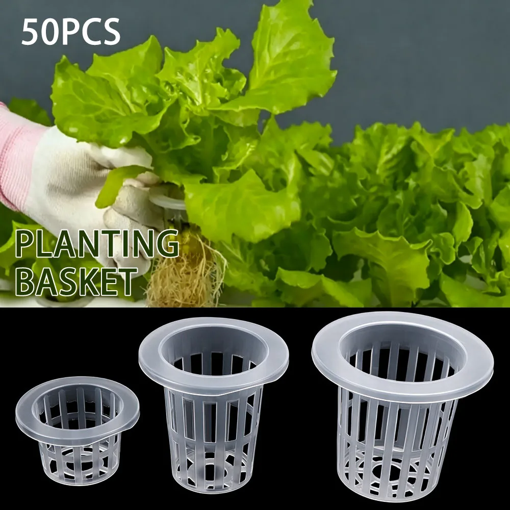 Clone 50Pcs Hydroponic Colonization Soilless Garden Supplies Plant Basket Mesh Pot Nursery Pots Net Cup
