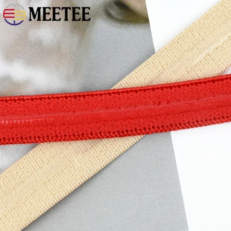 5/10/20M Meetee 8-25mm Silicone Elastic Band for Underwear Non-slip Ribbon Garment Rubber Webbing Tapes DIY Sewing Accessories