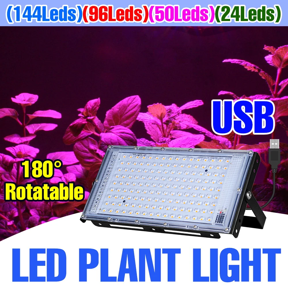 

LED Grow Light Full Spectrum Plant Lamp USB Indoor Fruit Seeds Hydroponic Fill lamp DC5V Vegetables Flowers Cultivation Lighting