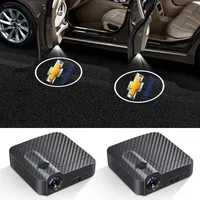 1/2Pcs Wireless Car Welcome Light Led Door Light Projector Logo For Chevrolet Captiva Colorado Cruze Spark Malibu Car Styling