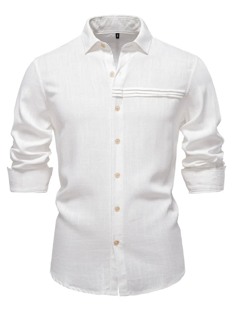 

Busin Casual Long Sve irt Men's Pure Color Loose Fit Breathable Moisture ng Spring Season Regular Thin