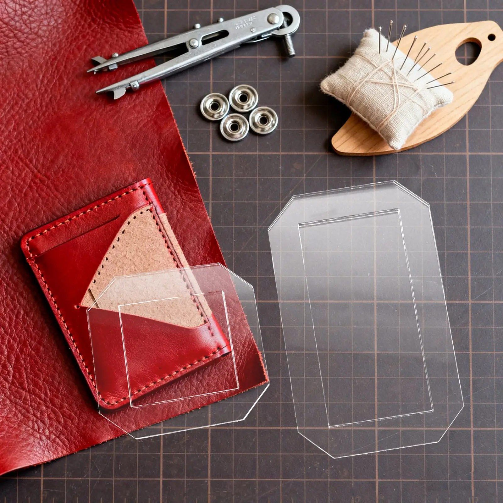 

Набор из 4 акриловых шаблонов для квилтинга: квадратные и прямоугольные, 2.5x2.5 дюйма и 5x2.5 дюйма, прозрачные, для точного шитья и пэчворка