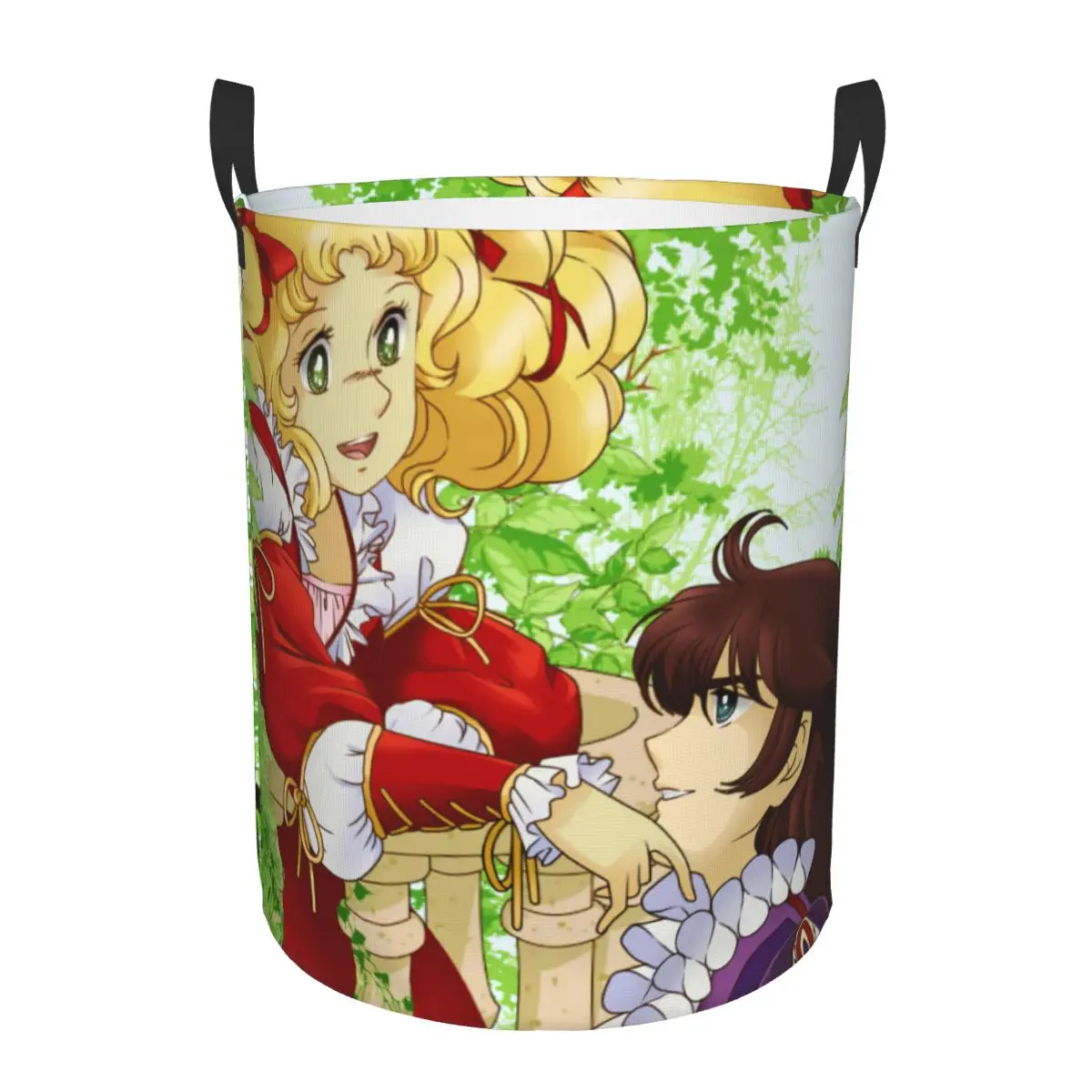 Custom Candy Candy Laundry Basket Collapsible Anime Manga Cartoon Girl Clothes Hamper for Baby Kids Toys Storage Bag