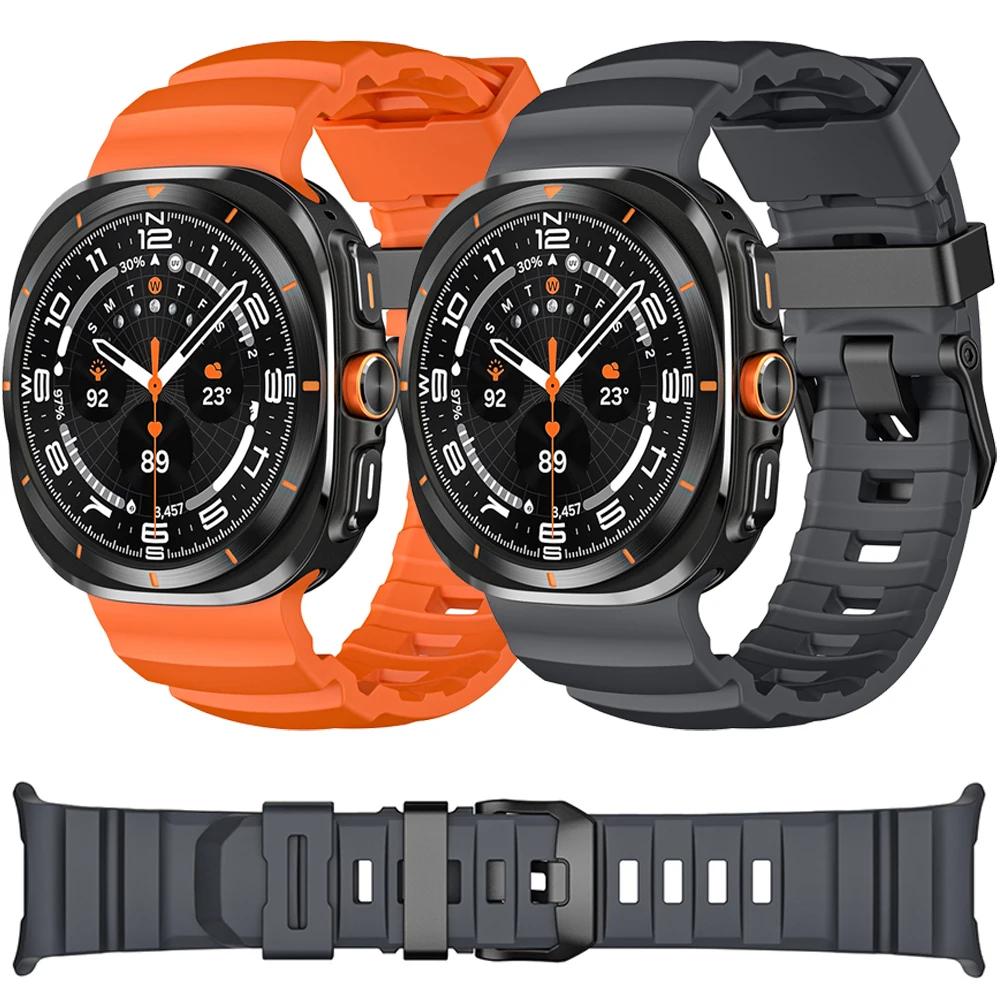 Trail Silicone Band for Samsung Galaxy Watch Ultra 47mm Strap Sport Bracelet Correa for Galaxy Watch 8-7 Ultra 47mm Accessories