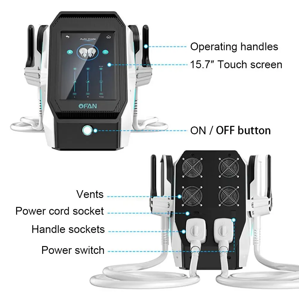 EMSLIM MINI slimming machine Portable fat burning body sculpting 2 handle electromagnetic RF teslaslim ems body sculpt machine