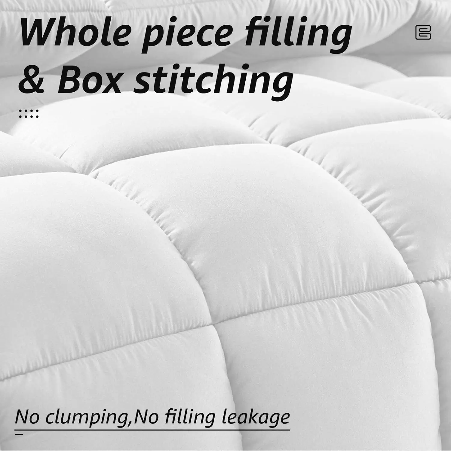 All-Season King Size Cooling Comforter - Goose Down Alternative Quilted Duvet Insert with Corner Tabs, Machine Washable in White