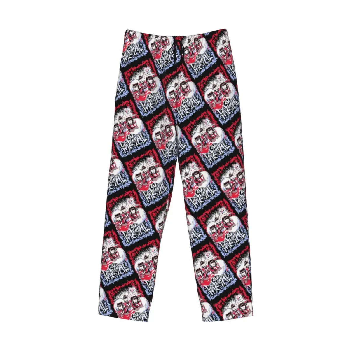Custom Babymetal Japan Band Pajama Pants Men Hip-hop Rock Lounge Sleep Drawstring Sleepwear Bottoms with Pockets view 3