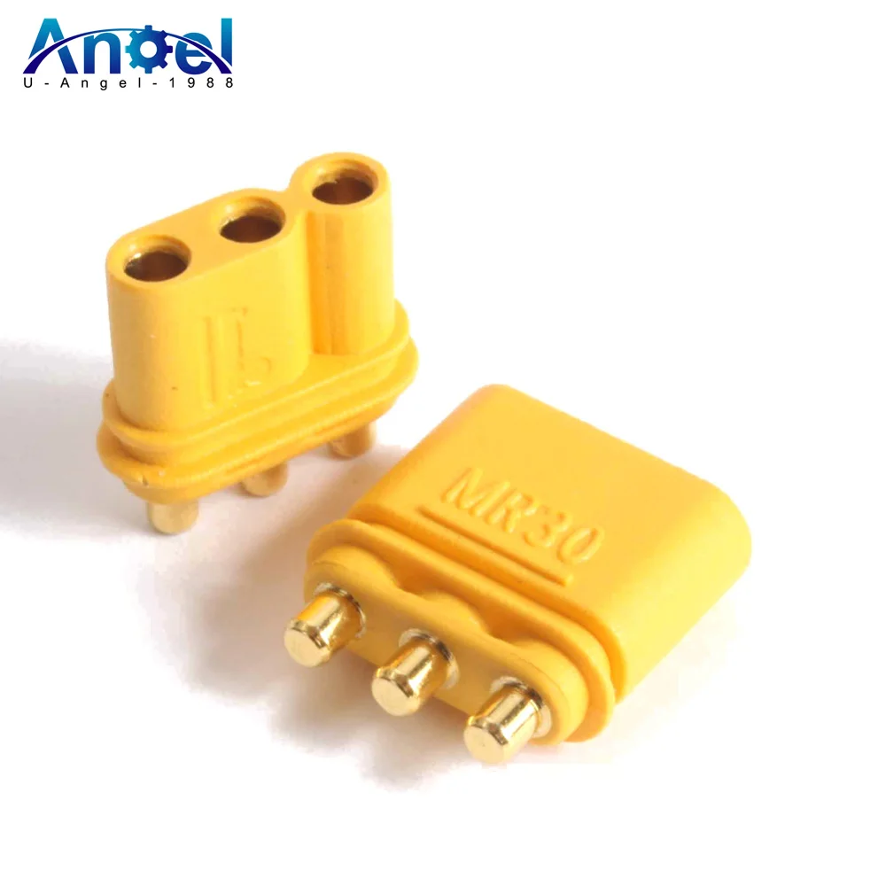 

5 / 10 / 50pair Amass MR30PB Connector Plug With Sheath Female & Male for RC Lipo Battery RC Multicopter Airplane