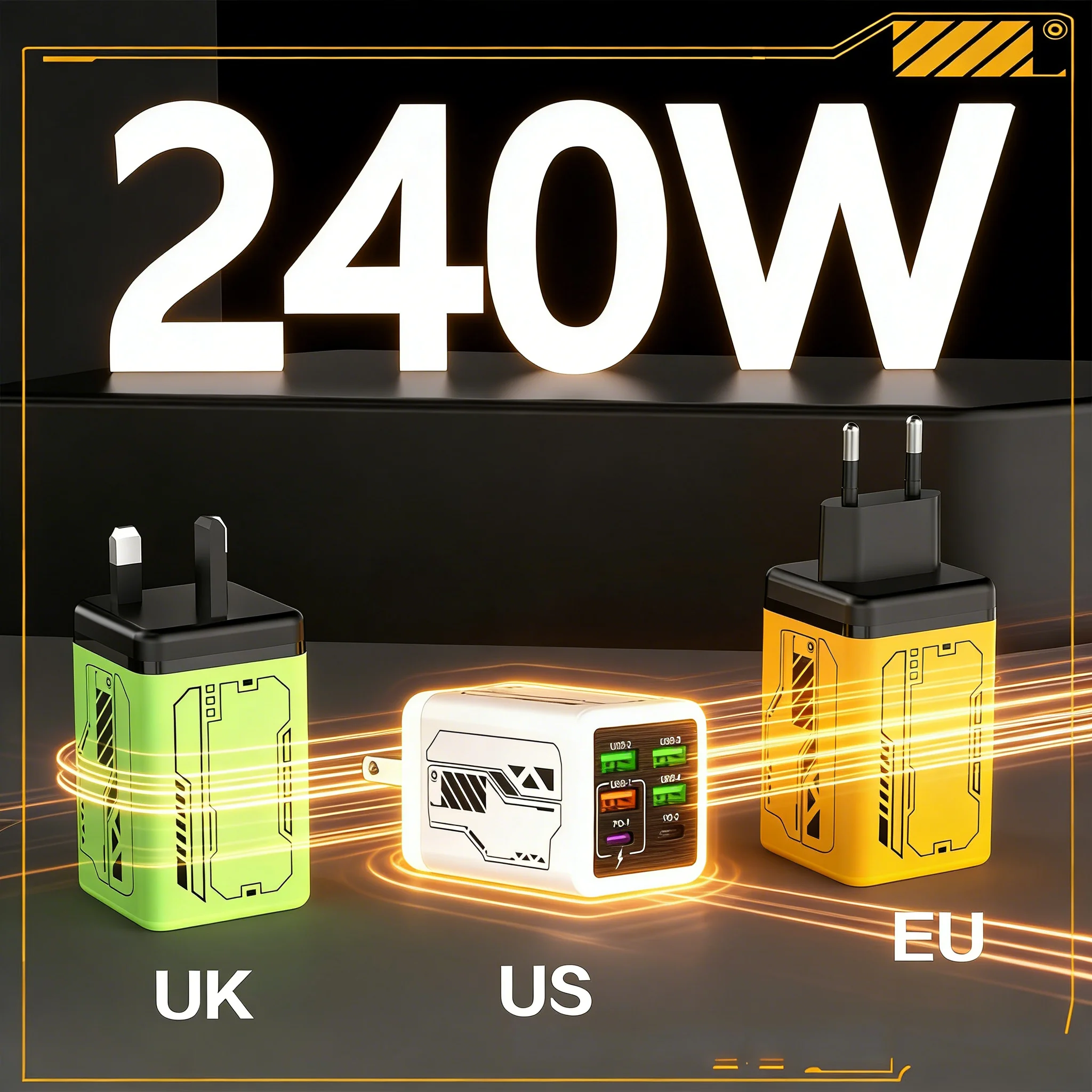 240W 6 USB-A/USB-C …