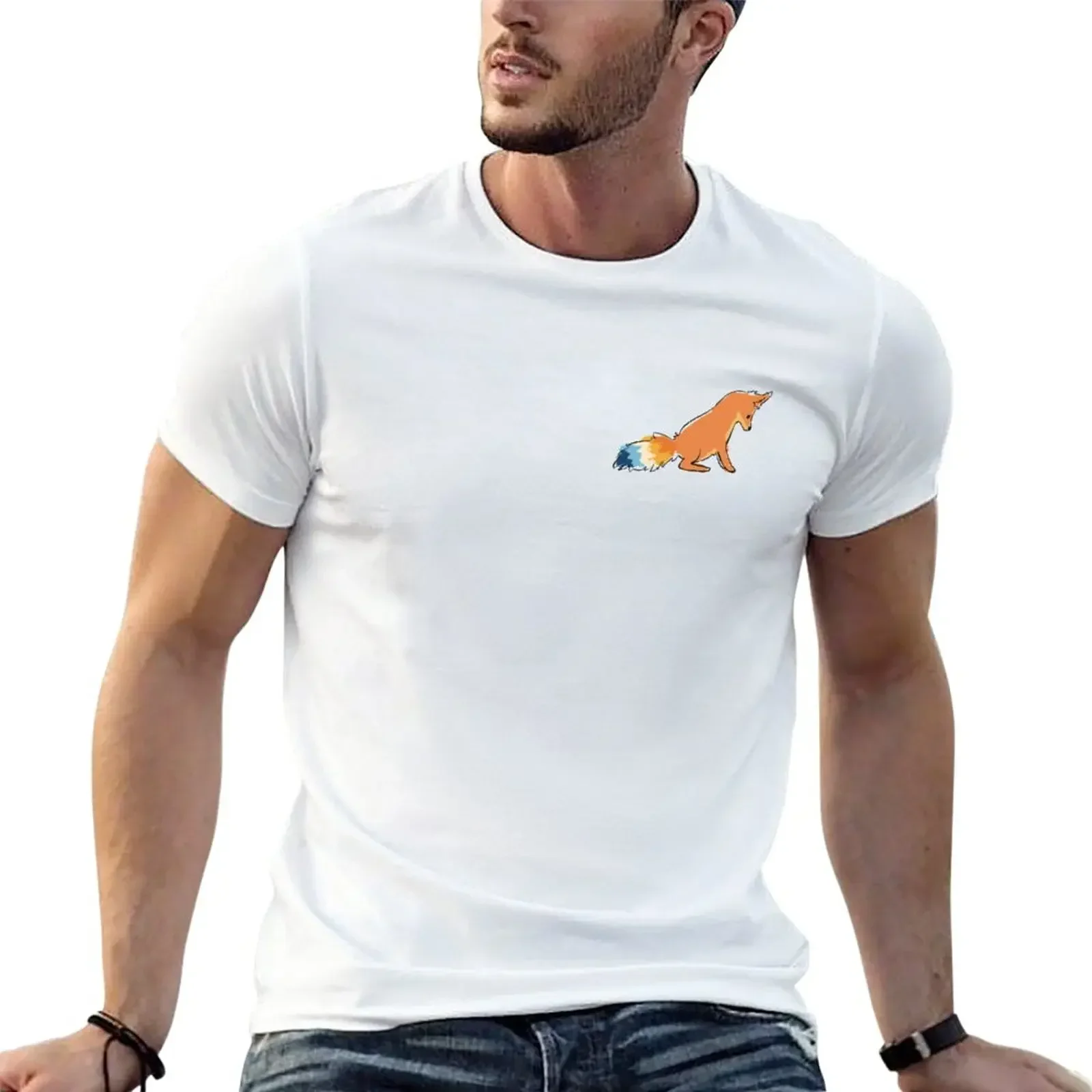 

aroace fox | subtle pride flag T-Shirt sublime customs design your own sweat t shirts for men cotton