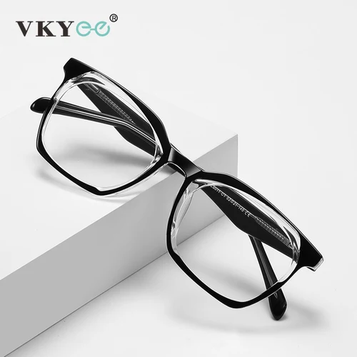 Imagen 2 del producto VKYEE, diseño rectangular personalizado, gafas de protección contra luz azul multifocales progresivas, fotocromáticas graduadas personalizables