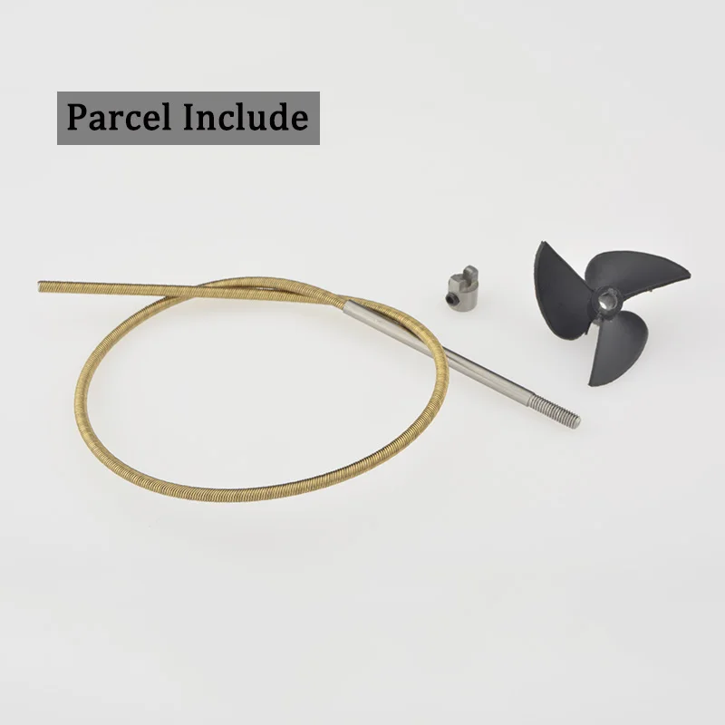 RC Boat High Quality Shaft Kit 2.35mm Flexible Axle with 3mm Hard Axle +Drive Dog + Hex Nut+3 Blades Proprller for RC Boat