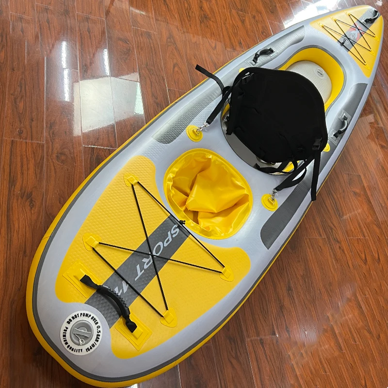 ZEBEC Kxone Woosung Dropshipping Pinna Drive Sea Pesca Sedile singolo Kayak Sit on Top Singolo in vendita