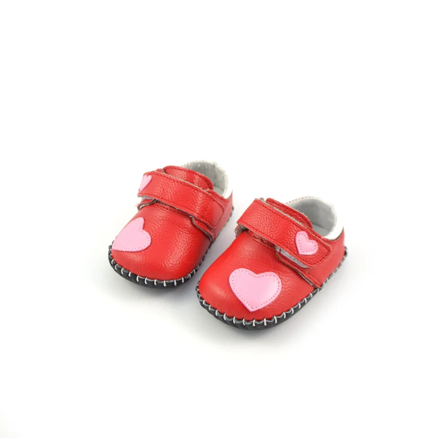 New Baby Casual Shoes Soft bottom Infants First walkers Anti-slip  kids Boys Girls Crib Shoes Heart-Shaped Genuine Leather