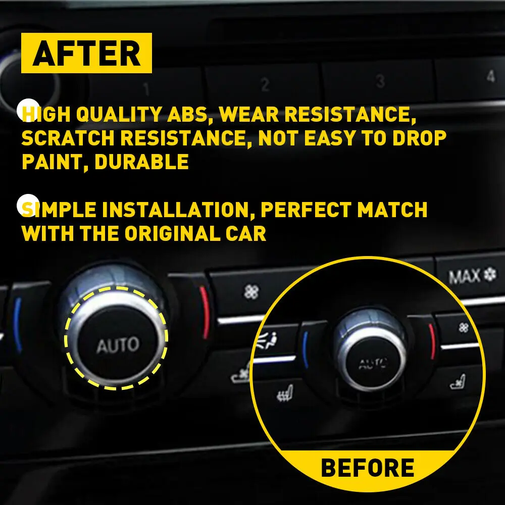 Car Front/Rear Air Conditioner A/C Climate Control Knob Button Cover Replacement For BMW F15 F16 X5 X6 2014-2018 Accessories