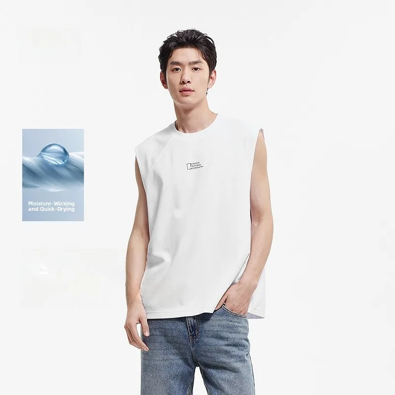 

Semir Men's Qui Dry Sports Vest Summer Faion Cotton Blend Fabric round Ne Sweat Vest Loose Fit Youthful Sle Printed D...