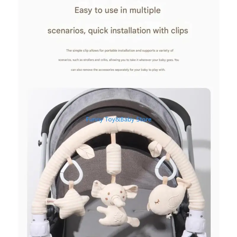 洗濯機で洗える幼児カーシートぶら下げぬいぐるみカラフルな視覚刺激新生児感覚遊び C90B
