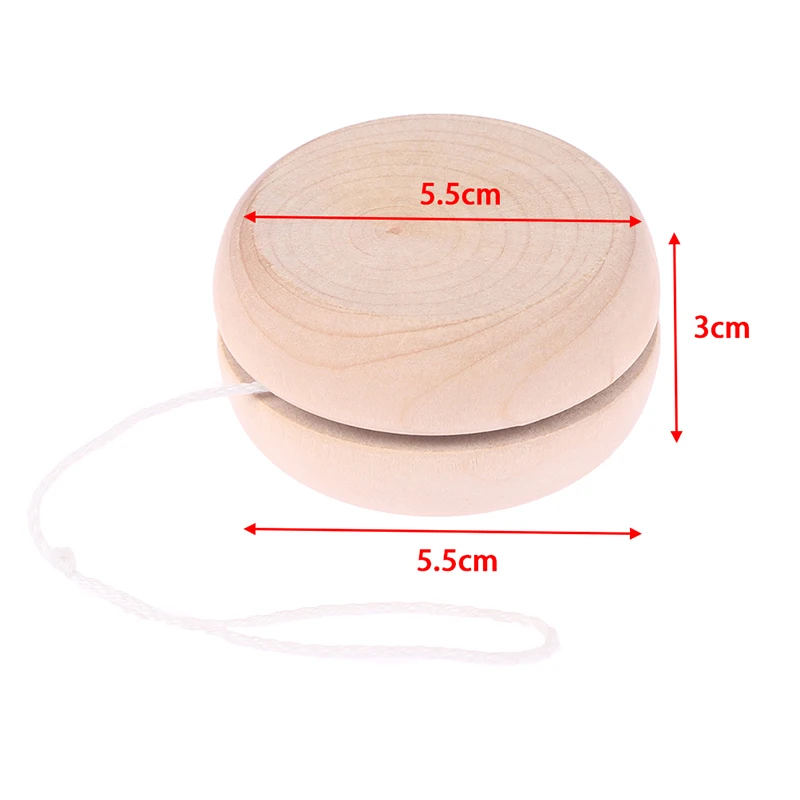 Funny Wooden Yoyo Ball Toy Color Mini Round DIY Hand-Made Crafts Log Toys Kids Creative Yo Yo Toys For Child Gift