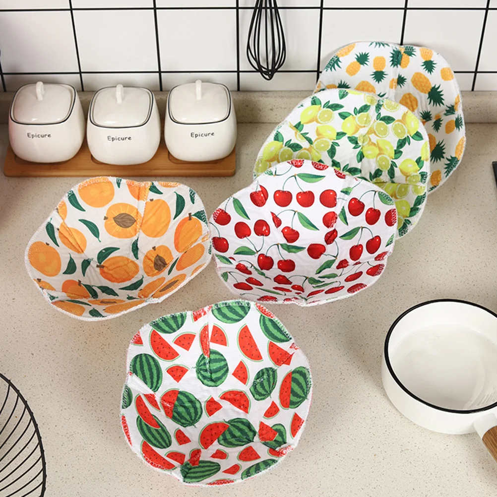 5 Pcs Insulated Bowl Set Insulation Hugger Oven Glove Hot Cover Anti-slip Protector Microwave Stand Heater Safe Bowls