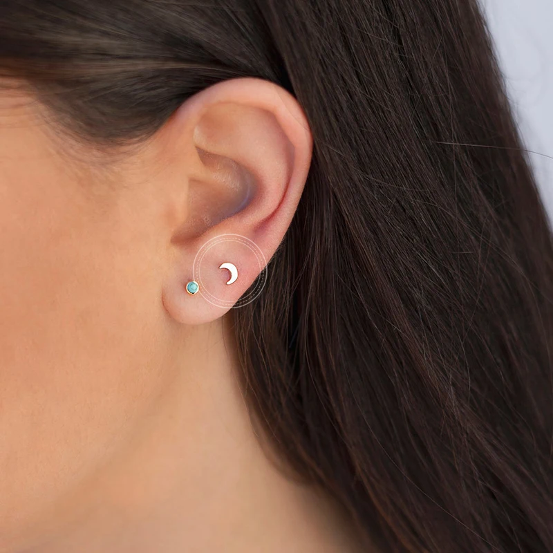 925 Sterling Silver Ear Needle Delicacy Multi-Style Stud Earrings For Women Temperament Versatile INS Mini Gold Earrings Jewelry