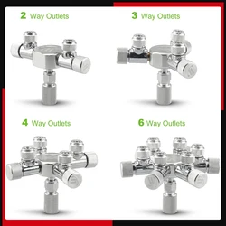 Stainless Steel Aquarium Multi Way CO2 Distributor Splitter Needle Valve Check Valve Bubble Counter for Solenoid Regulat