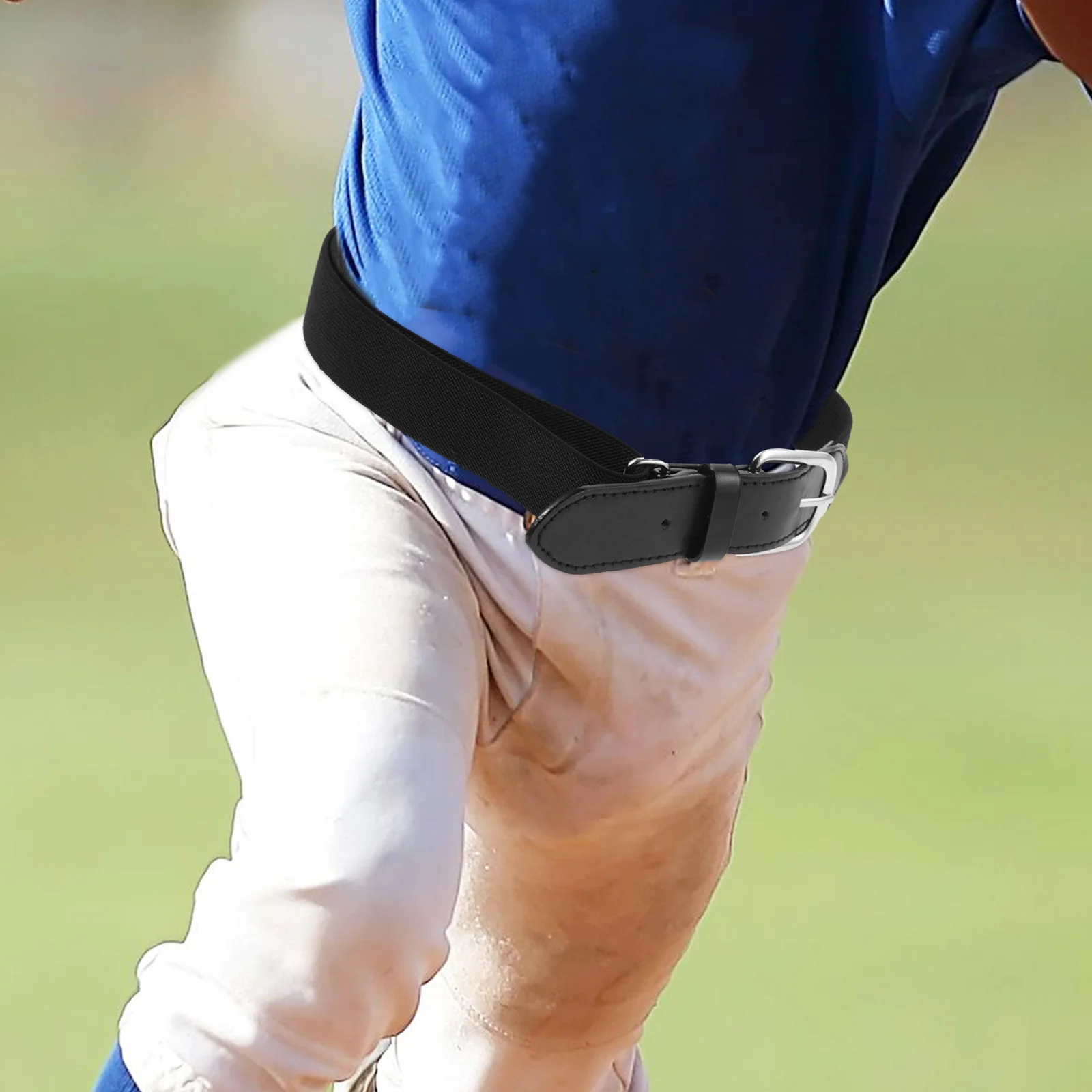 

Youth Boys Black Elastic Adjustable Baseball Belt Sports Softball Waist Belt Wear-Resistant Youth Belts Boys Girdle Football