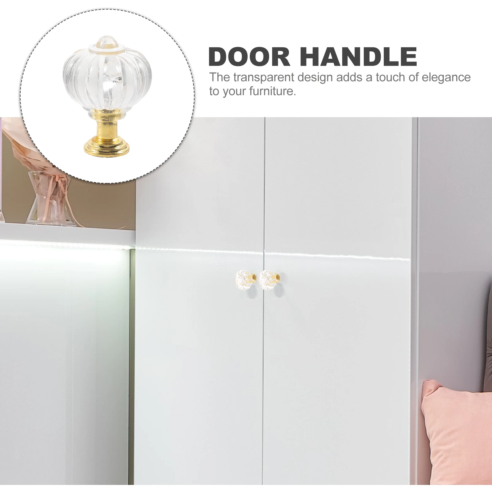 

10Pcs Crystal Acrylic Furniture Pull Stylish Modern Transparent Wardrobe Drawer Cabinet Handle Replacement Dresser Pulls