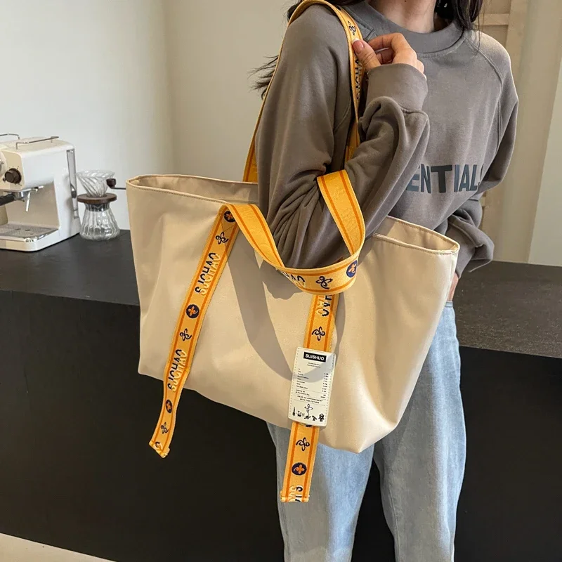 

Quality Big Tote Bags For Women Oxford Cloth Large Capacity Shopper Shoulder Bag Floral Straps Handbag 2024 Designer Bags Luxury