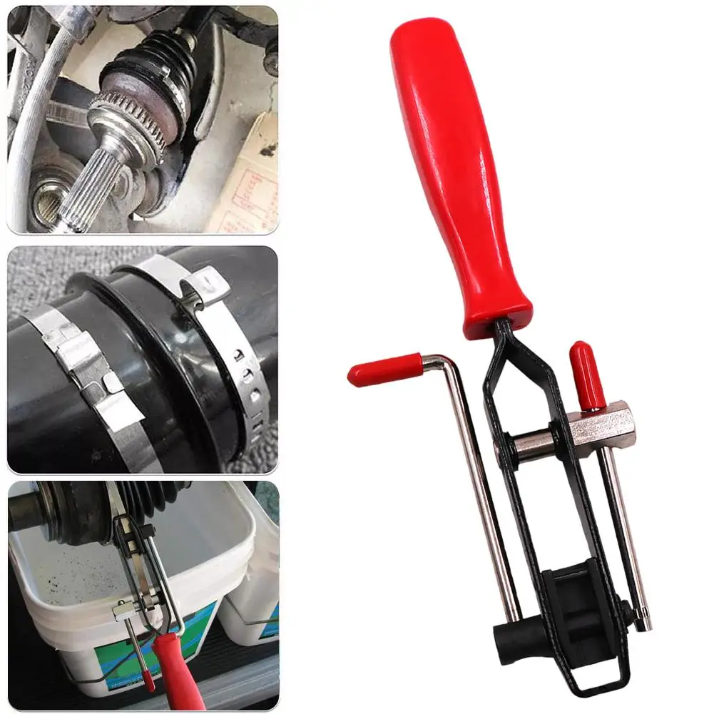CV Joint Crimp Clamp Plier Steel Rubber CV Joint Boot Clamp Plier Adjustable Ear Clamps Pliers Half Axle Guide Belt Repair