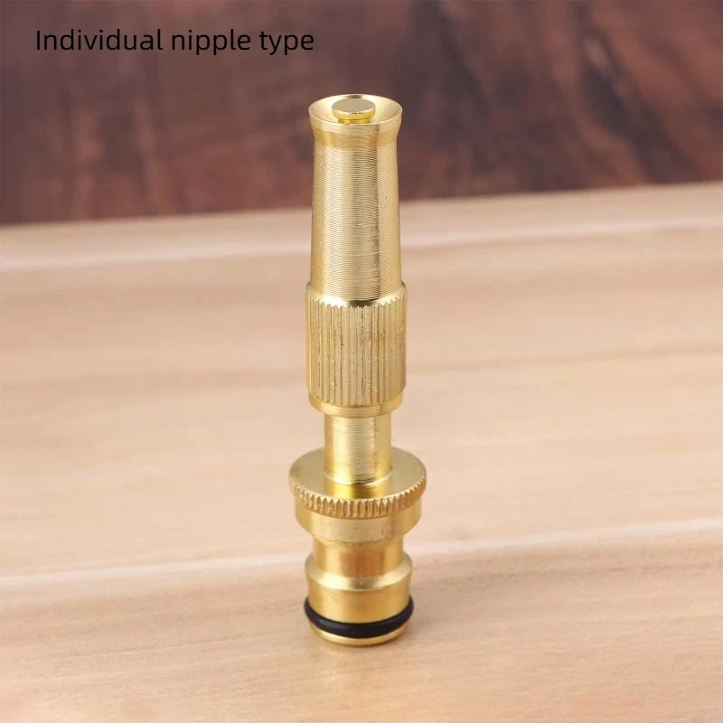 Spray Nozzle Water Brass High Pressure Direct Spray Quick Connector Home Hose Adjustable Garden