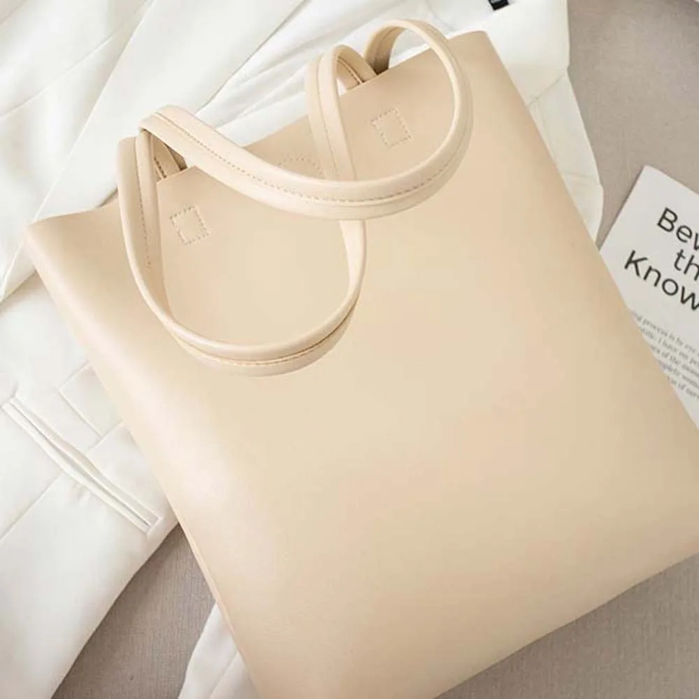 البوليستر لينة بولي Tote حمل حقيبة جيوب سعة كبيرة بلون حقيبة يد مكافحة سبلاش المياه النمط الياباني الربيع الصيف حقيبة المرأة