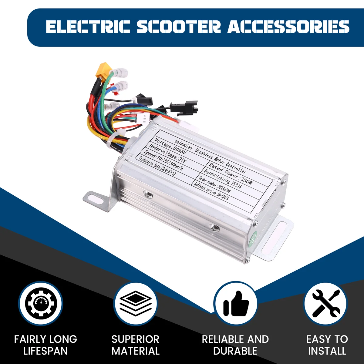 36V 350W Brushless Controller+Bluetooth Meter+Light+Accelerator+Cover Kit for Xiaomi M365/M365 Pro Electric Scooter