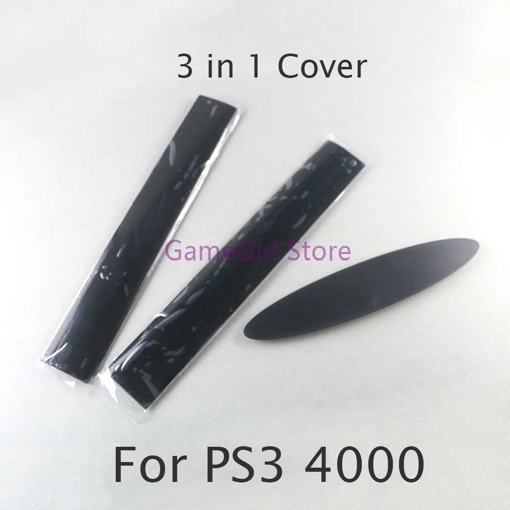 

10pcs Plastic Black Hard Drive HDD Slot Door Cover For PS3 Super Slim 4000 4K Console Bottom Frame Left Right Faceplate Panel