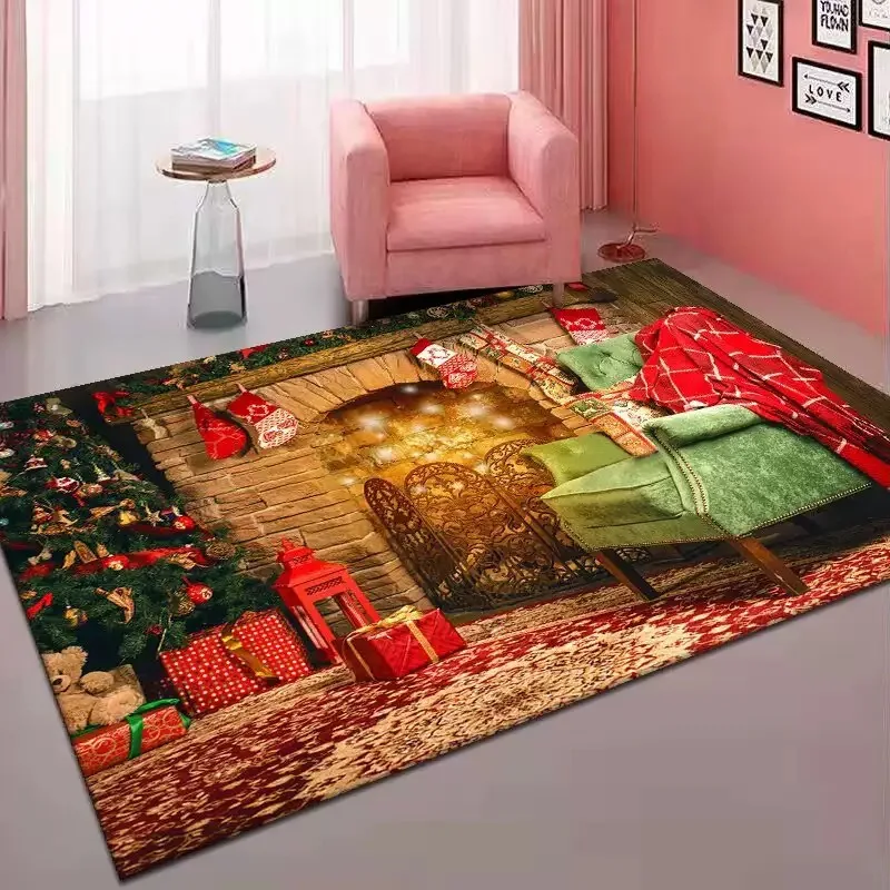 

VIKAMA Christmas Sofa, Living Room Carpet, Bedroom Bedside Mat, Cloakroom Carpet, Home Decoration