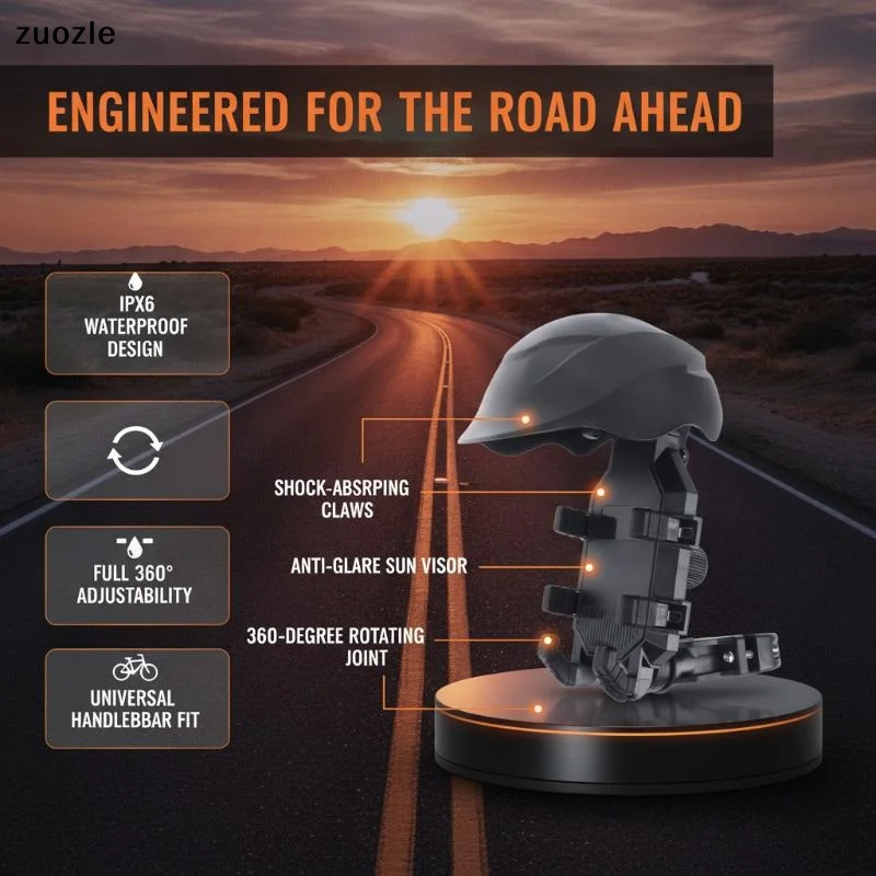 exquisiteEight Claw Universal Phone Mount Anti Shake With Sun Protection For Motorcycle Electric Bike Bicycle Outdoor Riding