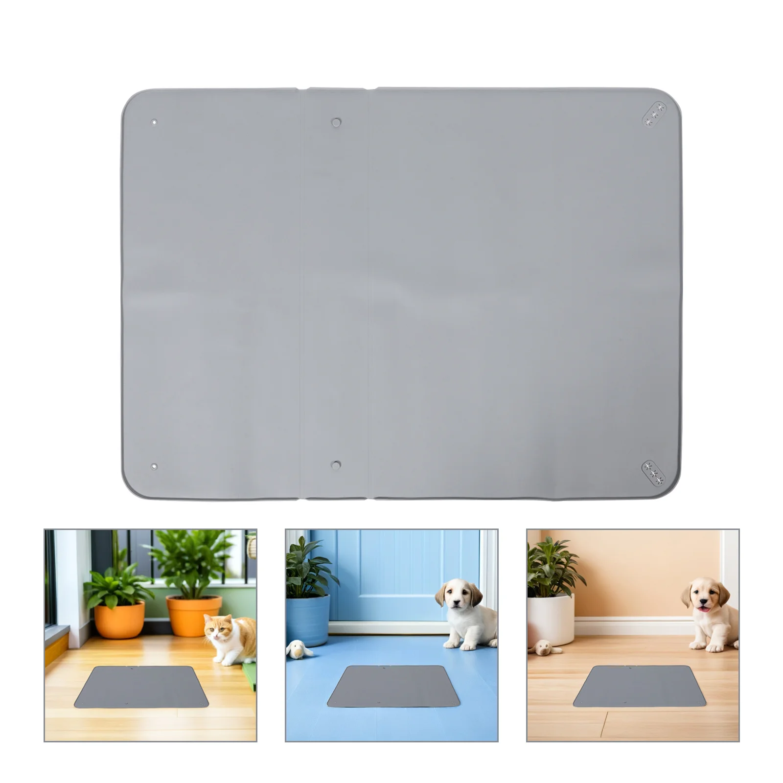 

1pcs Pet Pee Pad Holder 34" X 25" Silicone Dog Potty Training Mat Non-Slip Waterproof Floor Protection For Puppy