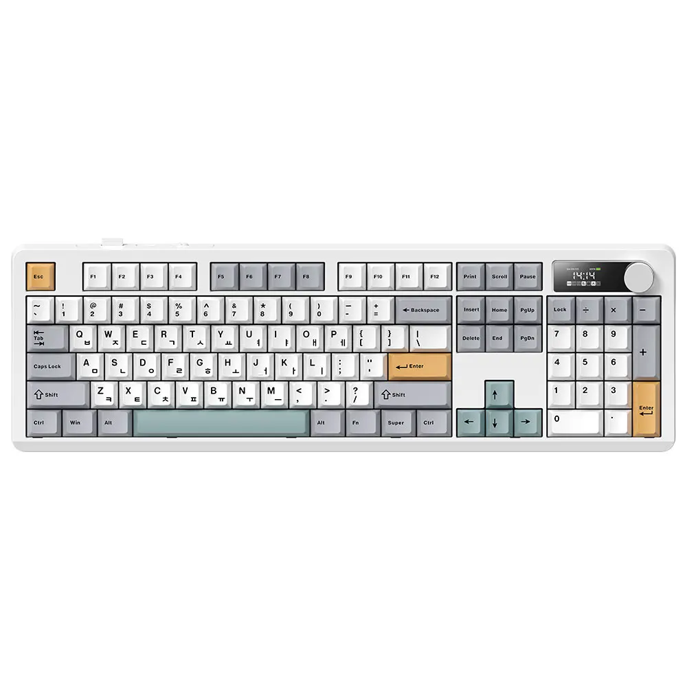 Preflow Archon Ak74 104 مفاتيح مقبض لوحة المفاتيح الميكانيكية السلكية واللاسلكية/Lcd