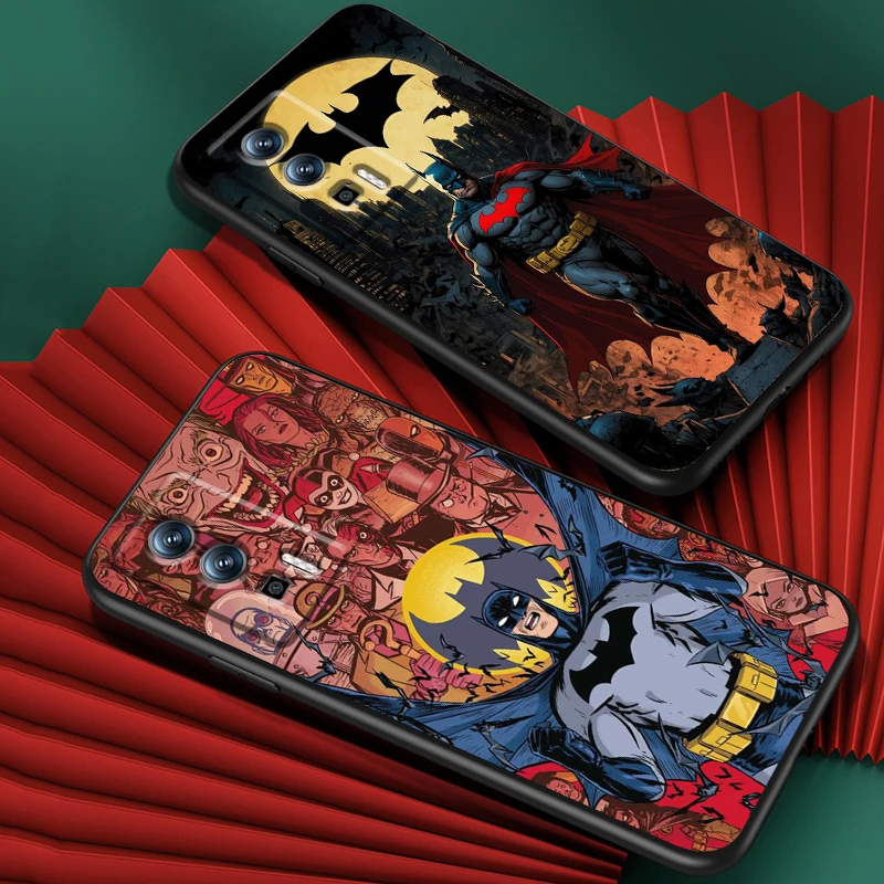 B-Batmans Cartoon Cool For Xiaomi Redmi 9A 9C 9AT 10C 9 9T 10 12C 13C A3 12 K60 A1 K50 K40 5G Black TPU Phone Case