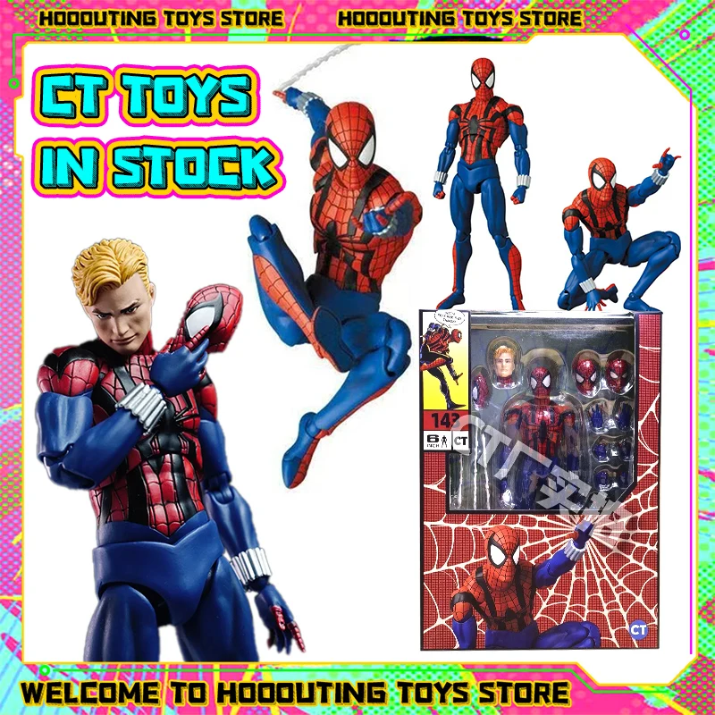 In Stock CT Toys Spiderman Mafex 143 Figure Ben Reilly Comic Ver Action Figure Ultimate Spider Man Parallels Collectible Model